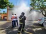 Simulao de emergncia no Hospital Unimed Bauru tem foco de incndio, vtimas e carro do Corpo de Bombeiros. Foto 1